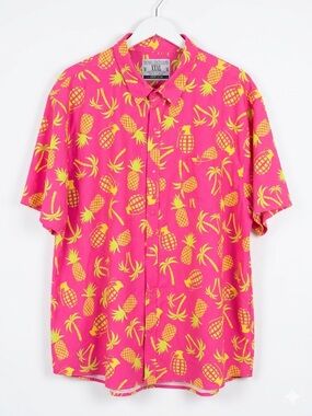 Savage Tacticians Pink Pineapple Grenade Snap Shirt 3XL